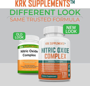 KRK SUPPLEMENTS - KRK SUPPLEMENTS Nitric Oxide Complex 3500Mg. 120 Capsulas 2 Pack - The Red Vitamin MX - Suplementos Alimenticios - {{ shop.shopifyCountryName }}