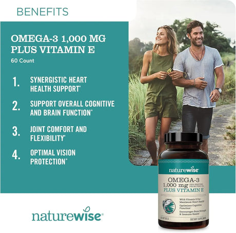 NATUREWISE - NatureWise Extra-Strength Omega 3 Fish Oil 1000Mg, 180 Capsulas Blandas - The Red Vitamin MX - Suplementos Alimenticios - {{ shop.shopifyCountryName }}