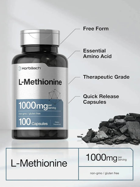 HORBAACH - Horbaach L-Methionine 1000Mg. 100 Capsulas - The Red Vitamin MX - Suplementos Alimenticios - {{ shop.shopifyCountryName }}