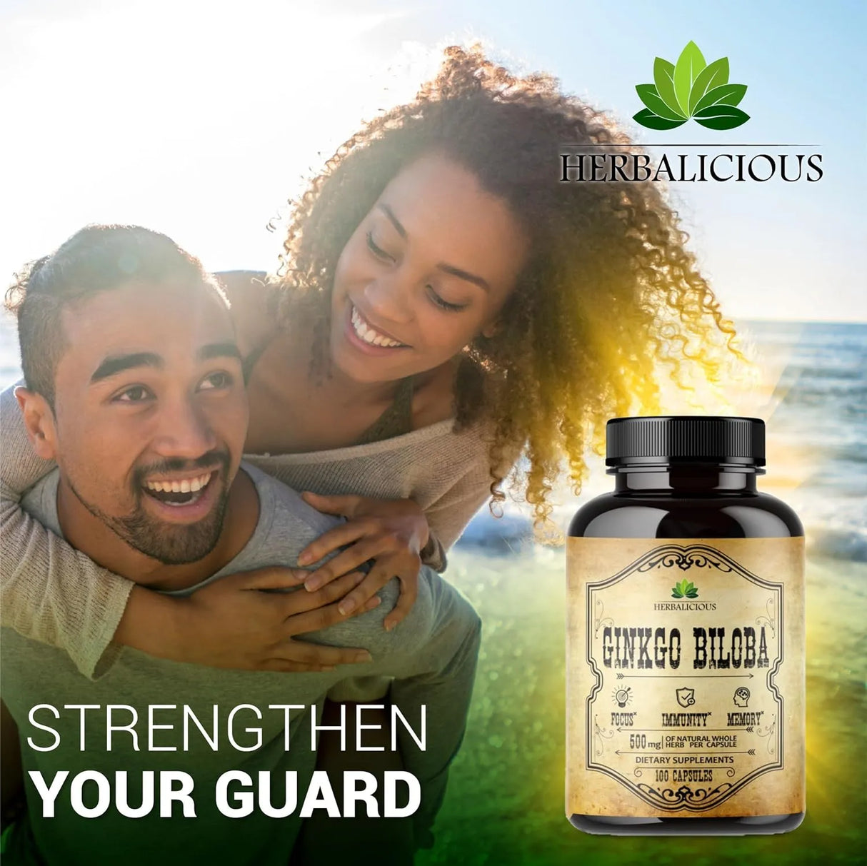 HERBALICIOUS - HERBALICIOUS Ginkgo Biloba 500Mg. 100 Capsulas - The Red Vitamin MX - Suplementos Alimenticios - {{ shop.shopifyCountryName }}