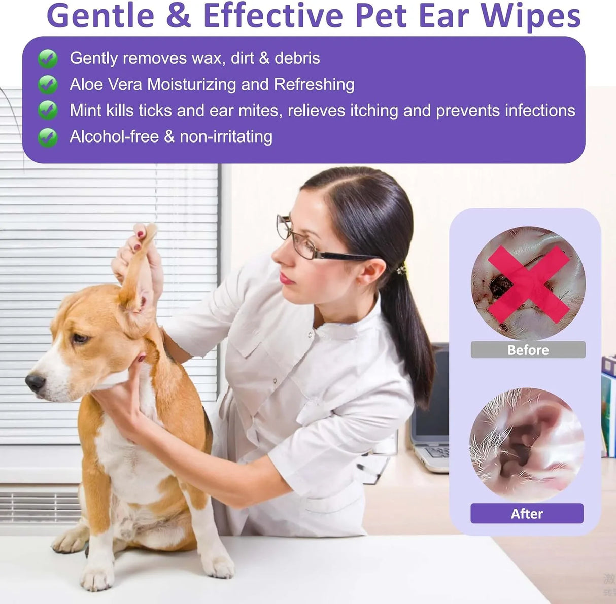 WOLFTAIL - Wolftail Dog Ear Wipes Fresh Mint Scent 60 Toallitas - The Red Vitamin MX - Cuidado Del Oído De Perros - {{ shop.shopifyCountryName }}