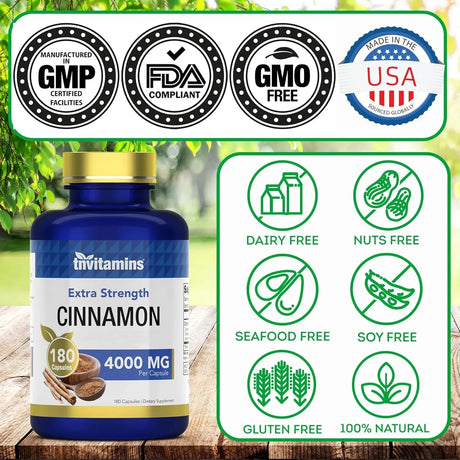 TNTVITAMINS - tnvitamins Ceylon Cinnamon 4000Mg. 180 Capsulas - The Red Vitamin MX - Suplementos Alimenticios - {{ shop.shopifyCountryName }}