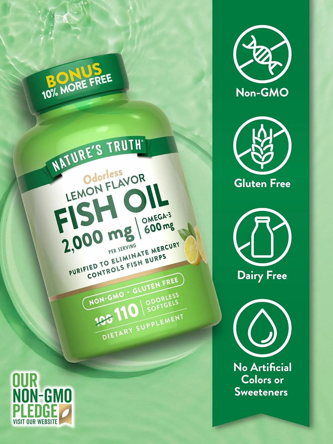 NATURE'S TRUTH - Nature's Truth Fish Oil 2000Mg. 110 Capsulas Blandas - The Red Vitamin MX - Suplementos Alimenticios - {{ shop.shopifyCountryName }}