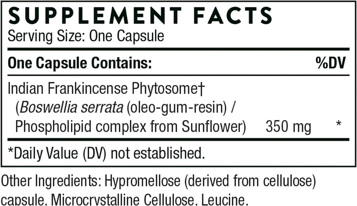 THORNE RESEARCH - THORNE Boswellia Phytosome 60 Capsulas - The Red Vitamin MX - Suplementos Alimenticios - {{ shop.shopifyCountryName }}