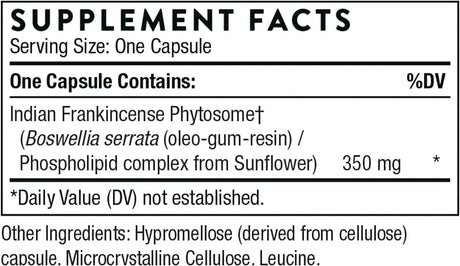 THORNE RESEARCH - THORNE Boswellia Phytosome 60 Capsulas - The Red Vitamin MX - Suplementos Alimenticios - {{ shop.shopifyCountryName }}