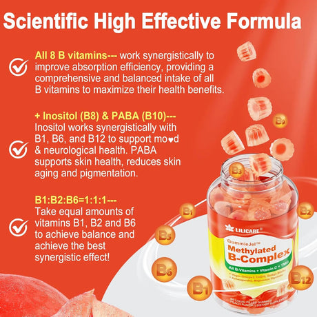 LILICARE - LILICARE Vitamin B Complex Gummies 60 Gomitas 2 Pack - The Red Vitamin MX - Suplementos Alimenticios - {{ shop.shopifyCountryName }}