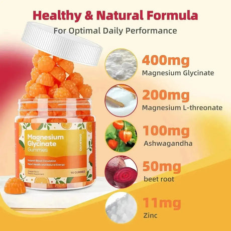 DREAVIO - DREAVIO Magnesium Glycinate Gummies 400Mg. Orange 90 Gomitas - The Red Vitamin MX - Suplementos Alimenticios - {{ shop.shopifyCountryName }}