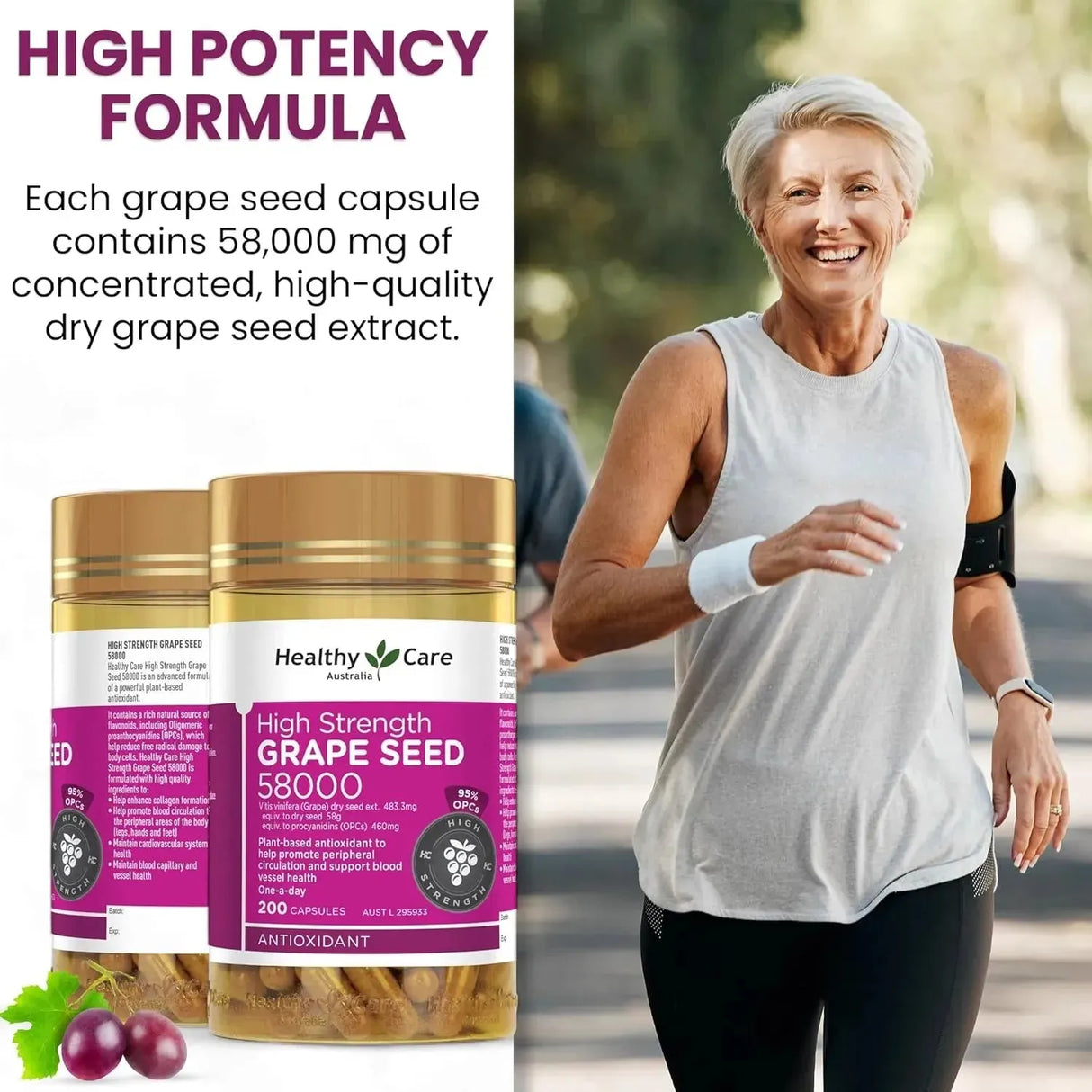 HEALTHY CARE - Healthy Care Grape Seed 58000 200 Capsulas - The Red Vitamin MX - Suplementos Alimenticios - {{ shop.shopifyCountryName }}