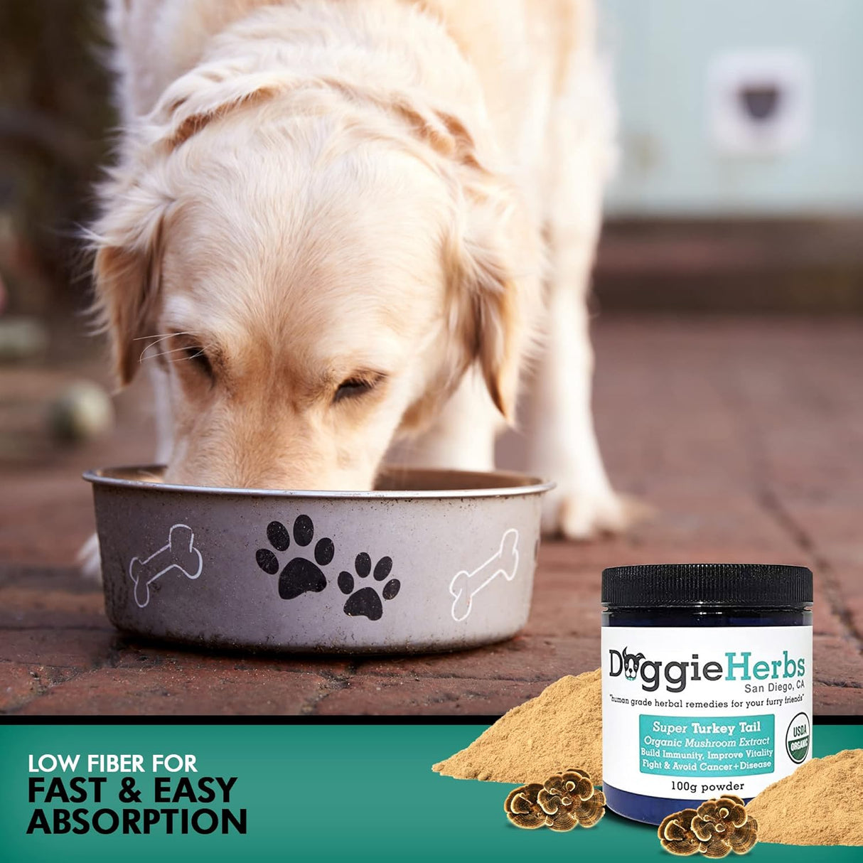 Doggie Herbs Super Turkey Tail Organic Turkey Tail Extract 100Gr.