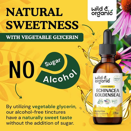 WILD & ORGANIC - Wild & Organic Echinacea Goldenseal Tincture 2 Fl.Oz. - The Red Vitamin MX - Suplementos Alimenticios - {{ shop.shopifyCountryName }}