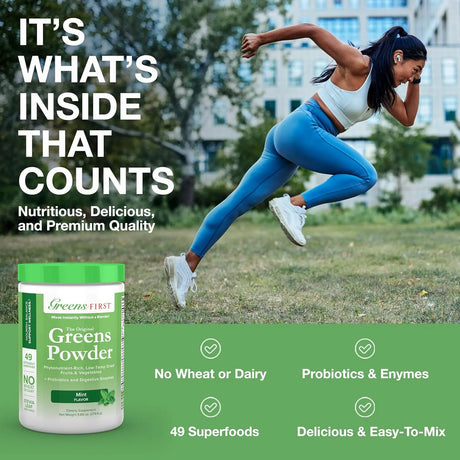 GREENS FIRST - Greens First Original Greens Powder 30 Servicios Mint 279Gr. - The Red Vitamin MX - Suplementos Alimenticios - {{ shop.shopifyCountryName }}