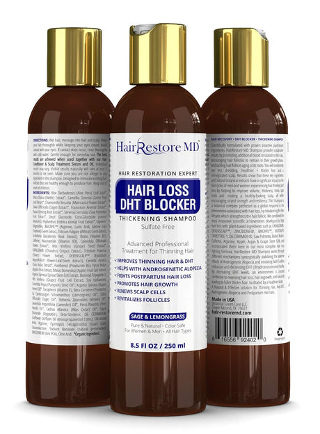 HairRestore MD Hair LOSS DHT BLOCKER SHAMPOO 250Ml.