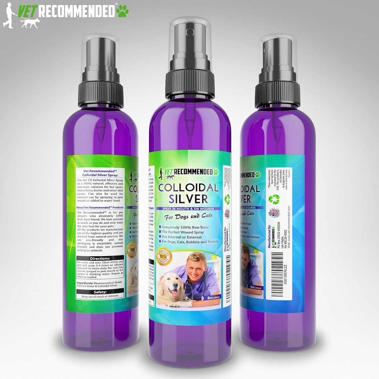 Vet Recommended Colloidal Silver for Dogs & Cats 8 Fl.Oz.