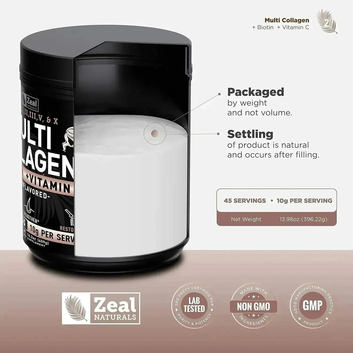 ZEAL NATURALS - Zeal Naturals Premium Multi Collagen Peptides Protein Powder Unflavored 459Gr. - The Red Vitamin MX - Suplementos Alimenticios - {{ shop.shopifyCountryName }}