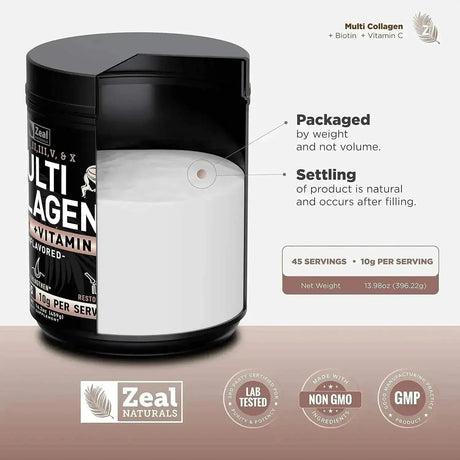 ZEAL NATURALS - Zeal Naturals Premium Multi Collagen Peptides Protein Powder Unflavored 459Gr. - The Red Vitamin MX - Suplementos Alimenticios - {{ shop.shopifyCountryName }}