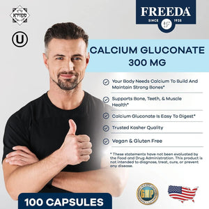 FREEDA - Freeda Calcium Gluconate 100 Capsulas - The Red Vitamin MX - Suplementos Alimenticios - {{ shop.shopifyCountryName }}