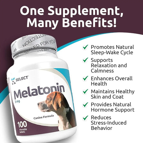 K9 SELECT - K9 Select Melatonin for Dogs Unflavored 3Mg. 100 Capsulas - The Red Vitamin MX - Relajantes Para Perros - {{ shop.shopifyCountryName }}