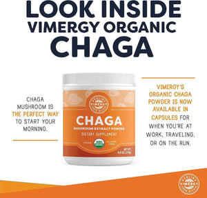 VIMERGY - Vimergy USDA Organic Wild Chaga Mushroom Extract Powder 250Gr. - The Red Vitamin MX - Suplementos Alimenticios - {{ shop.shopifyCountryName }}