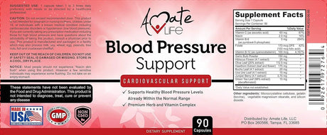 AMATE LIFE - Amate Life Blood Pressure Support 90 Capsulas - The Red Vitamin MX - Suplementos Alimenticios - {{ shop.shopifyCountryName }}