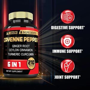 MECISCO - Mecisco 6in1 Cayenne Pepper 210 Capsulas - The Red Vitamin MX - Suplementos Alimenticios - {{ shop.shopifyCountryName }}