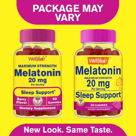 WELLYEAH - WellYeah Melatonin Gummies 20Mg. 60 Gomitas 2 Pack - The Red Vitamin MX - Suplementos Alimenticios - {{ shop.shopifyCountryName }}
