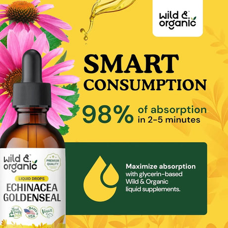 WILD & ORGANIC - Wild & Organic Echinacea Goldenseal Tincture 2 Fl.Oz. - The Red Vitamin MX - Suplementos Alimenticios - {{ shop.shopifyCountryName }}