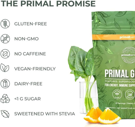 PRIMAL HARVEST - Primal Harvest Super Greens Powder 30 Servicios 240Gr. - The Red Vitamin MX - Suplementos Alimenticios - {{ shop.shopifyCountryName }}