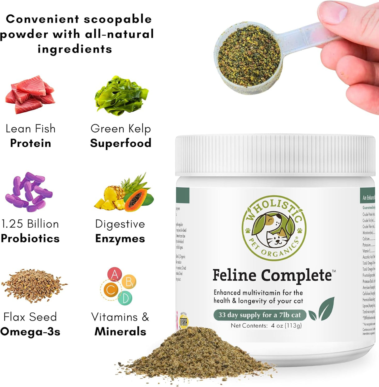 Wholistic Pet Organics Feline Complete Original Whitefish 113Gr.