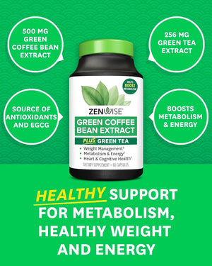 ZENWISE HEALTH - Zenwise Health Green Tea Extract with Green Coffee Bean Extract 60 Capsulas - The Red Vitamin MX - Suplementos Alimenticios - {{ shop.shopifyCountryName }}