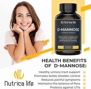 NUTRICA LIFE - Nutrica Life Urinary Tract Infection Treatments D Mannose 1000Mg. 120 Capsulas - The Red Vitamin MX - Suplementos Alimenticios - {{ shop.shopifyCountryName }}