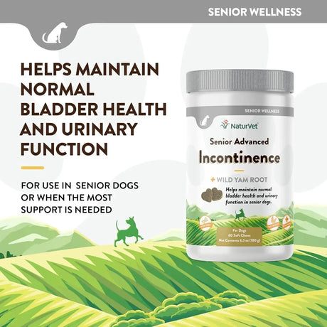 NATURVET - NaturVet Senior Advanced Incontinence Dog Supplement 60 Masticables - The Red Vitamin MX - Salud De Tracto Urinario Para Perros - {{ shop.shopifyCountryName }}