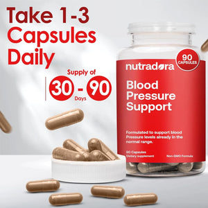 NUTRADORA - Nutradora Blood Pressure Support 90 Capsulas - The Red Vitamin MX - Suplementos Alimenticios - {{ shop.shopifyCountryName }}