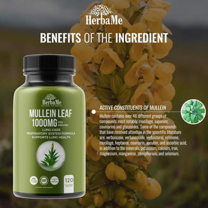 HERBAME - HerbaMe Mullein Leaf 1000Mg. Lung Detox 120 Capsulas - The Red Vitamin MX - Suplementos Alimenticios - {{ shop.shopifyCountryName }}