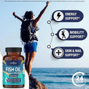 NEW AGE - NEW AGE Omega 3 Fish Oil 2500Mg. 90 Capsulas Blandas - The Red Vitamin MX - Suplementos Alimenticios - {{ shop.shopifyCountryName }}