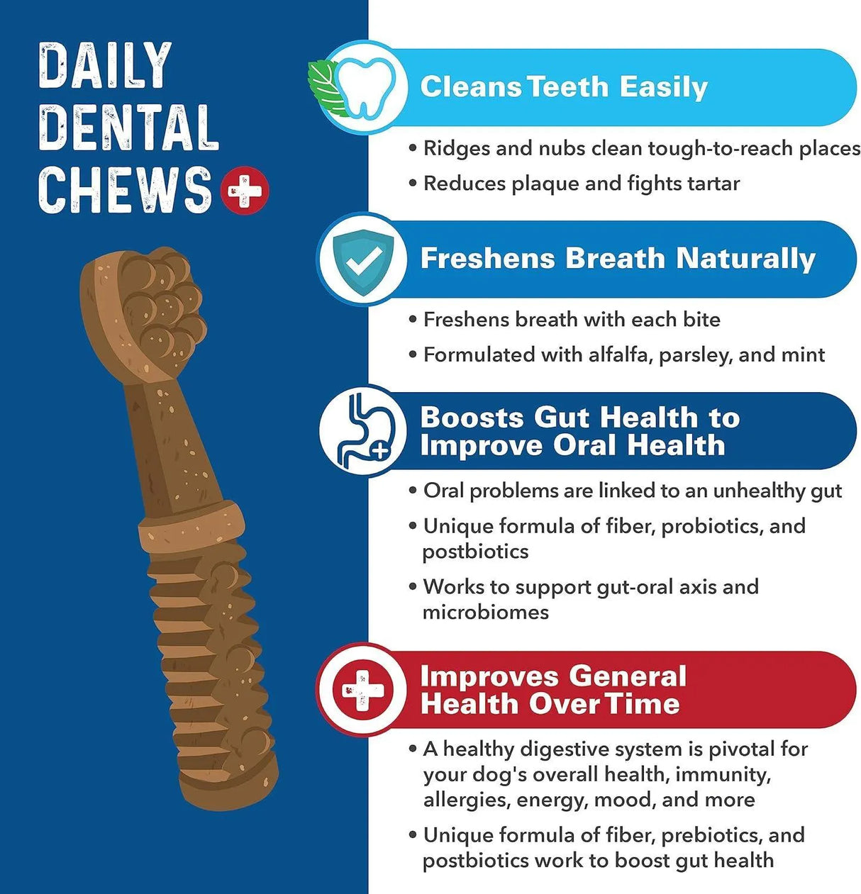 BERNIE'S - Bernie's Charming Chompers Daily Dental Chews Tiny Dogs 5-15lb 510Gr. - The Red Vitamin MX - Cuidado Dental Para Perros - {{ shop.shopifyCountryName }}