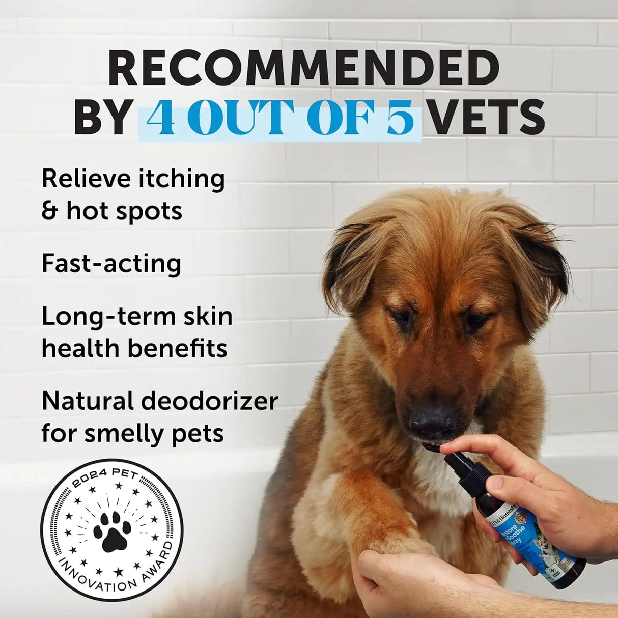 PET HONESTY - Pet Honesty Restore + Soothe Hot Spots Spray for Dogs & Cats Lavender 4 Oz. - The Red Vitamin MX - Remedios Para La Picazón De Perros - {{ shop.shopifyCountryName }}