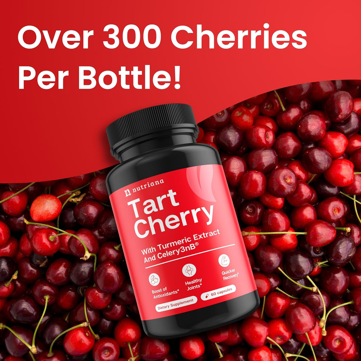 Nutriana 3 in 1 Tart Cherry Extract 60 Capsulas