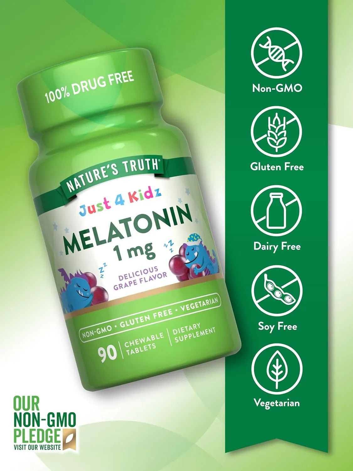 NATURE'S TRUTH - Nature's Truth Kids Melatonin 1Mg. 90 Tabletas Masticables - The Red Vitamin MX - Suplementos Alimenticios - {{ shop.shopifyCountryName }}