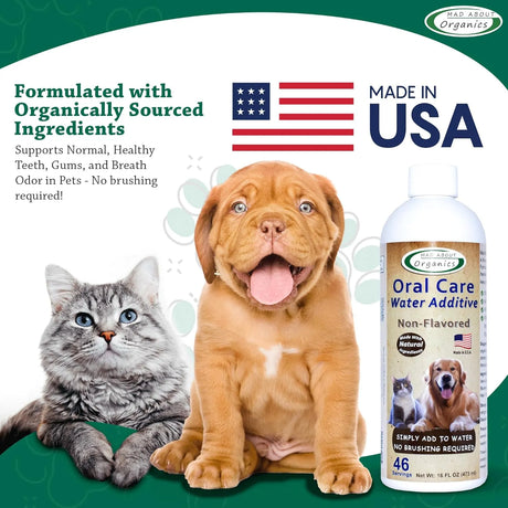 MAD ABOUT ORGANICS - Mad About Organics Oral Care Water Additive for Cats & Dogs Non-Flavored 473Ml. - The Red Vitamin MX - Cuidado Dental Para Perros - {{ shop.shopifyCountryName }}