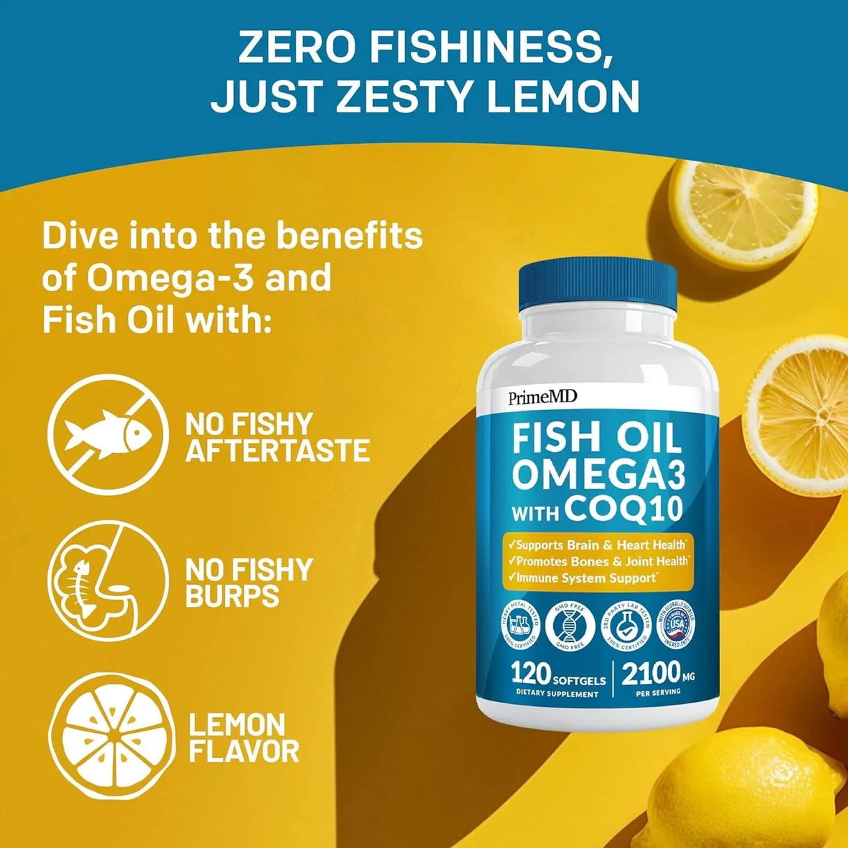 PRIMEMD - PrimeMD 5-in-1 Fish Oil Omega 3 2100Mg. 120 Capsulas Blandas - The Red Vitamin MX - Suplementos Alimenticios - {{ shop.shopifyCountryName }}