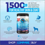 WIZARDPET - WIZARDPET Wild Alaskan Salmon Krill Oil Chews for Dogs 120 Masticables - The Red Vitamin MX - Aceite De Pescado Para Perros - {{ shop.shopifyCountryName }}