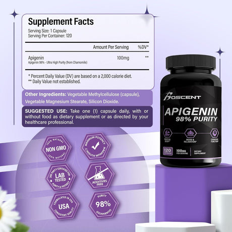 BOSCENT - BOSCENT Apigenin 100Mg. 120 Capsulas - The Red Vitamin MX - Suplementos Alimenticios - {{ shop.shopifyCountryName }}