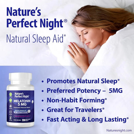 NATURE'S PERFECT NIGHT - Nature's Perfect Night Melatonin 5Mg. 200 Tabletas - The Red Vitamin MX - Suplementos Alimenticios - {{ shop.shopifyCountryName }}