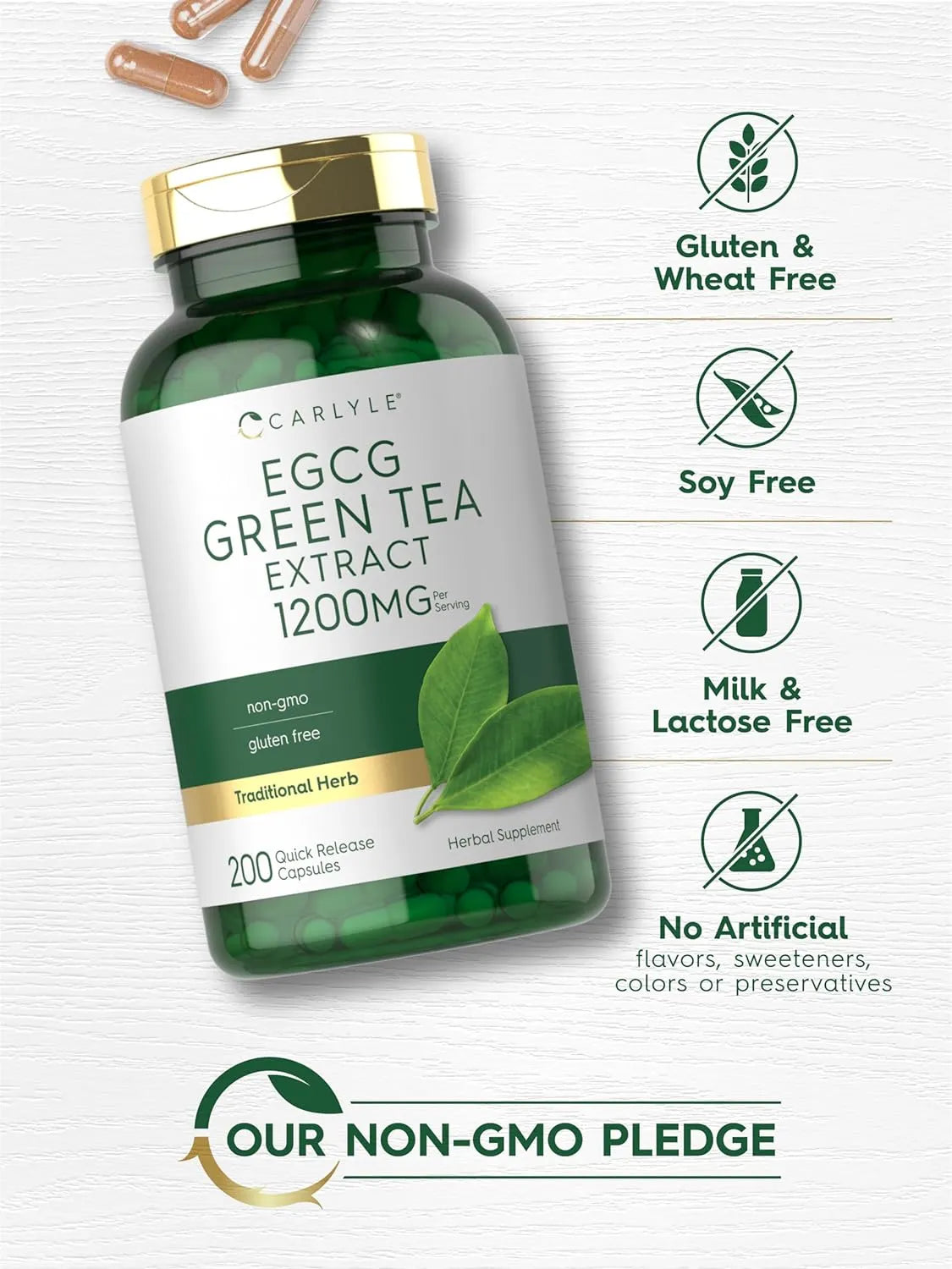 CARLYLE - Carlyle EGCG Green Tea Extract 1200Mg. 200 Capsulas - The Red Vitamin MX - Suplementos Alimenticios - {{ shop.shopifyCountryName }}