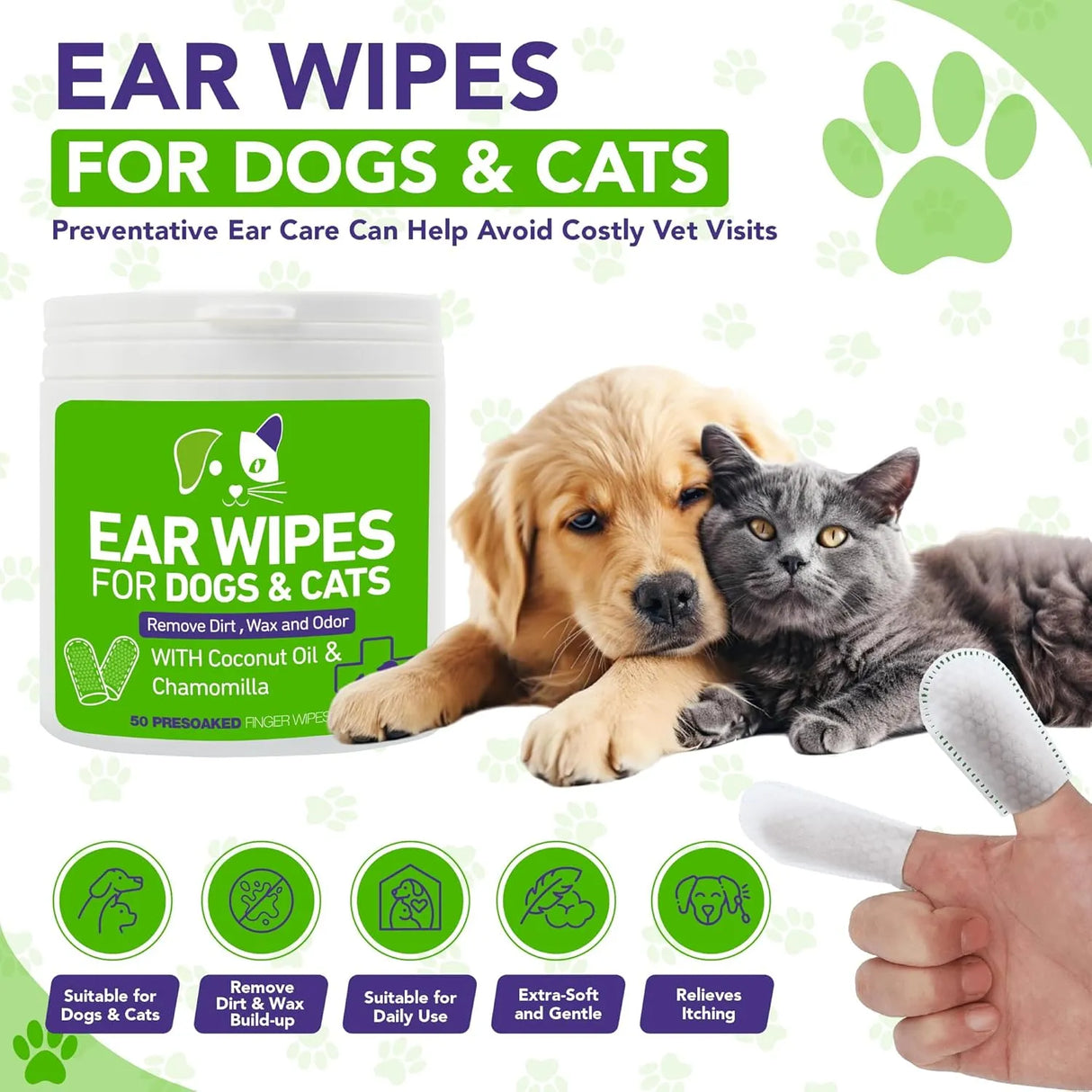 YIBESI - Yibesi Pet Ear Wipes for Dogs and Cats 100 Toallitas - The Red Vitamin MX - Cuidado Del Oído De Perros - {{ shop.shopifyCountryName }}