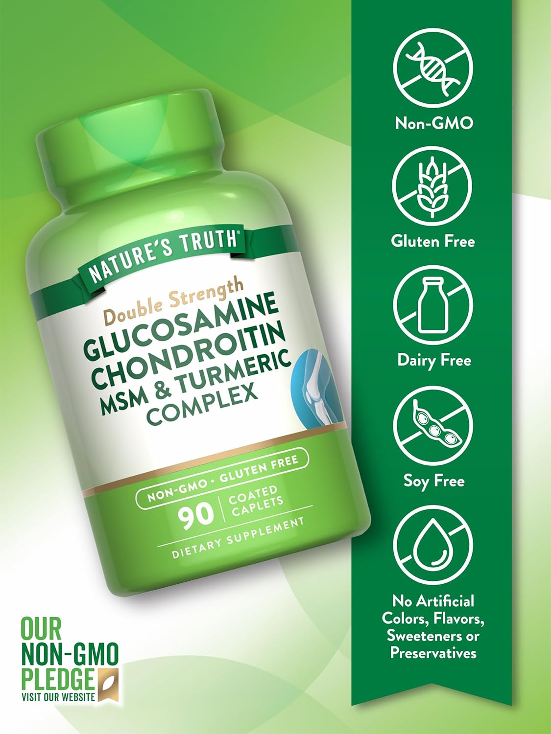 Nature's Truth Glucosamine Chondroitin MSM Complex 90 Tabletas