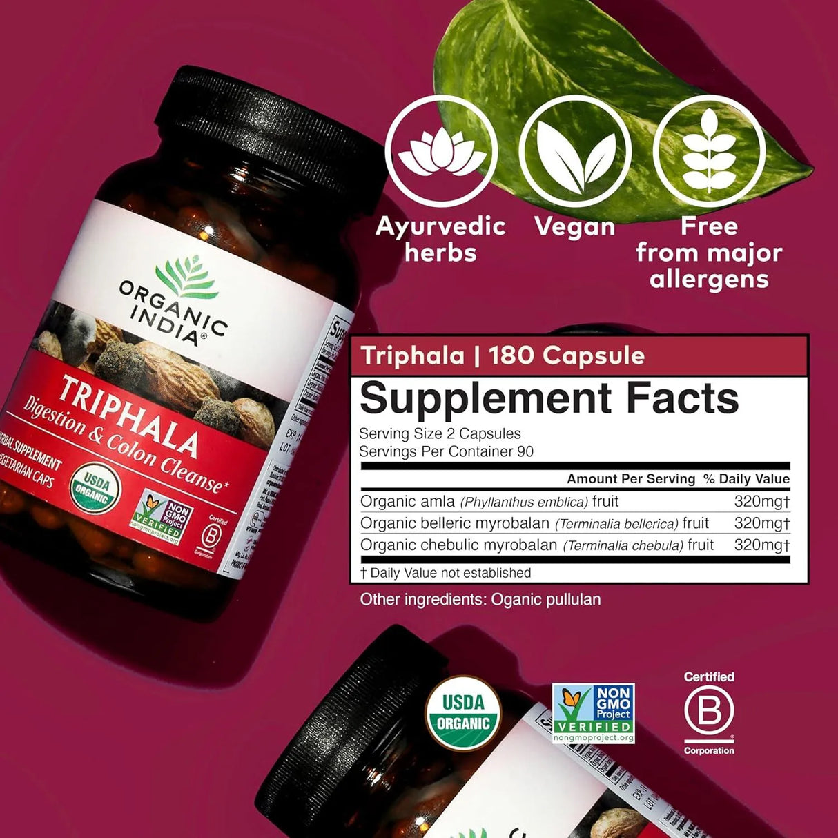 ORGANIC INDIA - Organic India Triphala 180 Capsulas - The Red Vitamin MX - Suplementos Alimenticios - {{ shop.shopifyCountryName }}