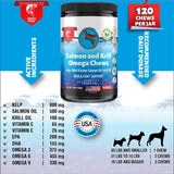 WIZARDPET - WIZARDPET Wild Alaskan Salmon Krill Oil Chews for Dogs 120 Masticables - The Red Vitamin MX - Aceite De Pescado Para Perros - {{ shop.shopifyCountryName }}
