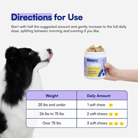 BOOPS PETS - Boops Pets Advanced Hip & Joint Supplement for Dogs 90 Masticables - The Red Vitamin MX - Cuidado De Cadera Y Articulaciones Para Perros - {{ shop.shopifyCountryName }}