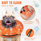 Toptakeit Elevated Inflatable Dog Collar ORANGE XXLARGE